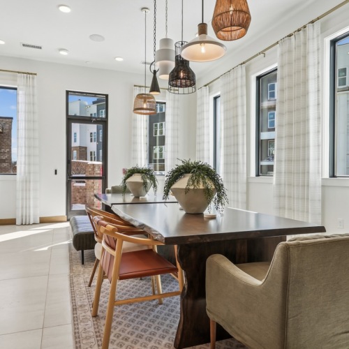 a well-lit club lounge