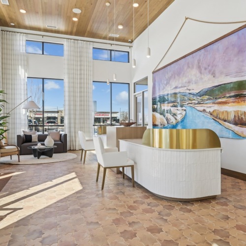 a well-lit piano lounge